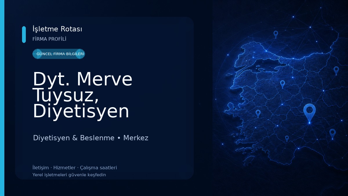 Dyt. Merve Tuysuz, Diyetisyen Diyetisyen & Beslenme
