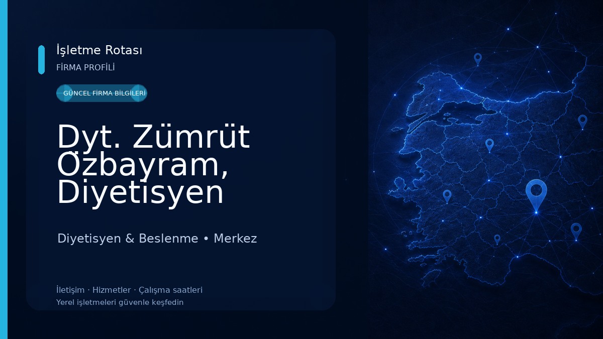 Dyt. Zümrüt Özbayram, Diyetisyen Diyetisyen & Beslenme