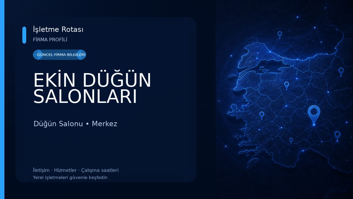 EKİN DÜĞÜN SALONLARI Düğün Salonu
