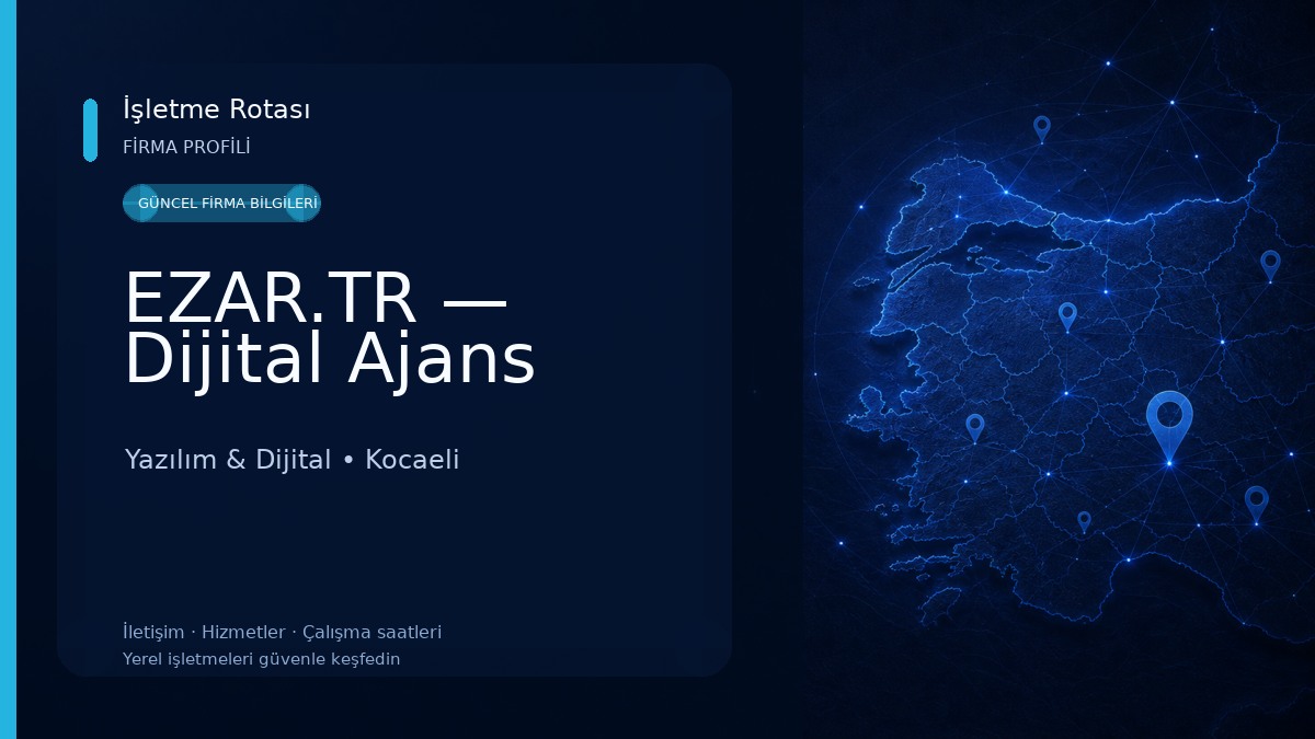 EZAR.TR — Dijital Ajans Yazılım & Dijital
