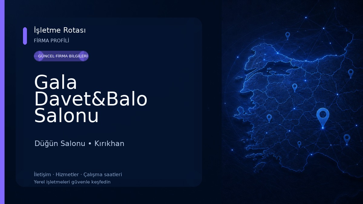 Gala Davet&Balo Salonu Düğün Salonu