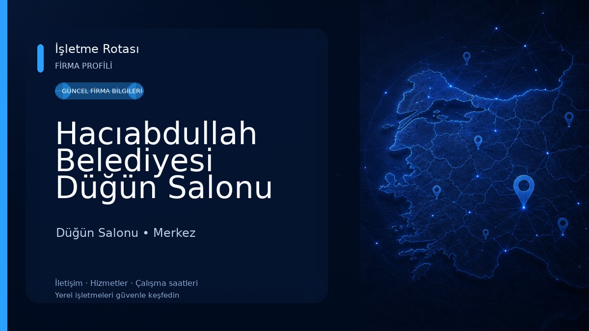 Hacıabdullah Belediyesi Düğün Salonu Düğün Salonu