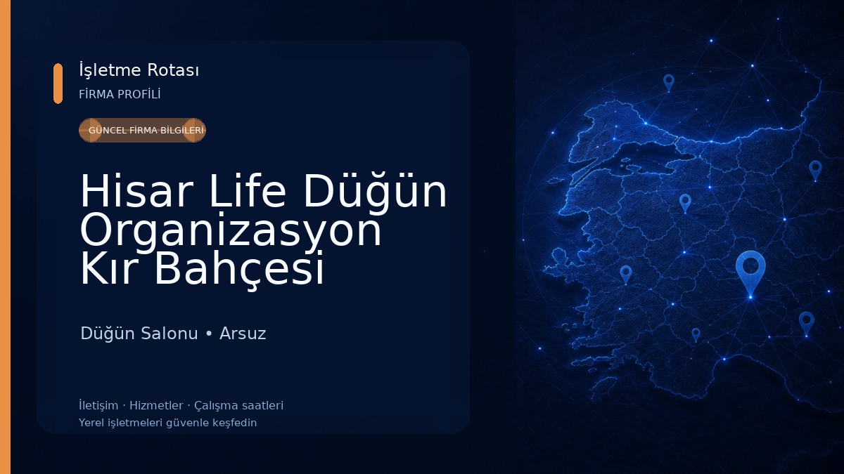 Hisar Life Düğün Organizasyon Kır Bahçesi