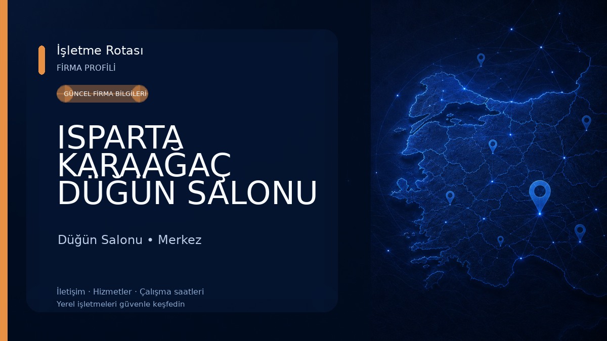 ISPARTA KARAAĞAÇ DÜĞÜN SALONU Düğün Salonu