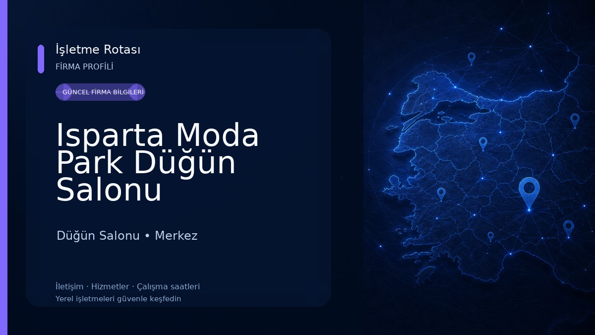 Isparta Moda Park Düğün Salonu Düğün Salonu