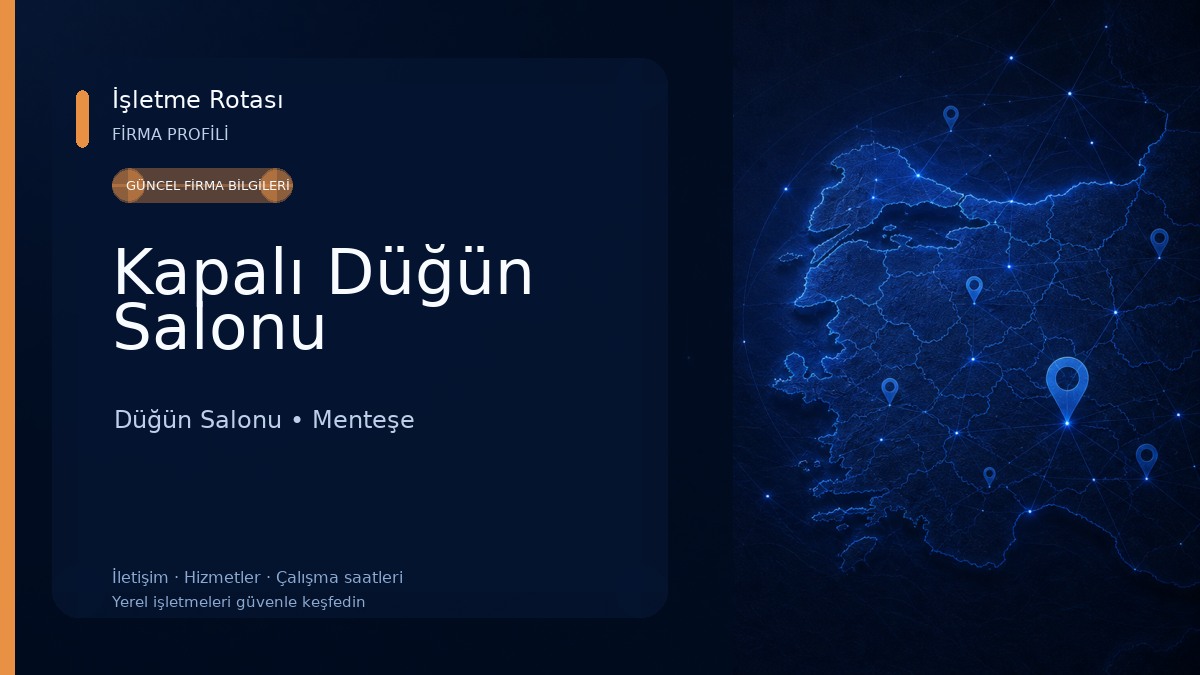 Kapalı Düğün Salonu Düğün Salonu