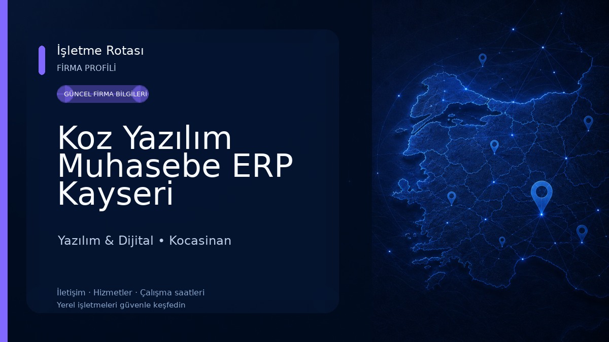 Koz Yazılım Muhasebe ERP Kayseri Yazılım & Dijital