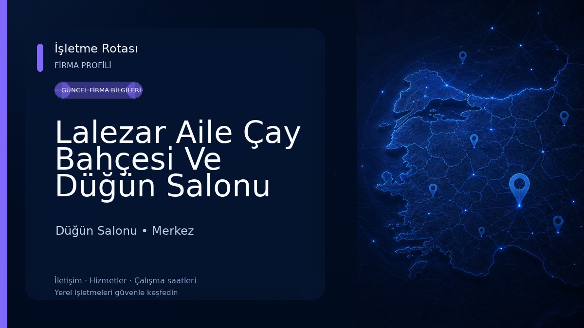 Lalezar Aile Çay Bahçesi Ve Düğün Salonu Düğün Salonu