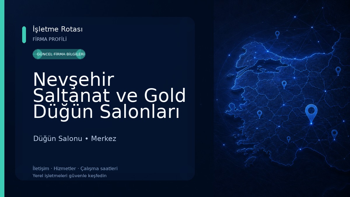 Nevşehir Saltanat ve Gold Düğün Salonları Düğün Salonu