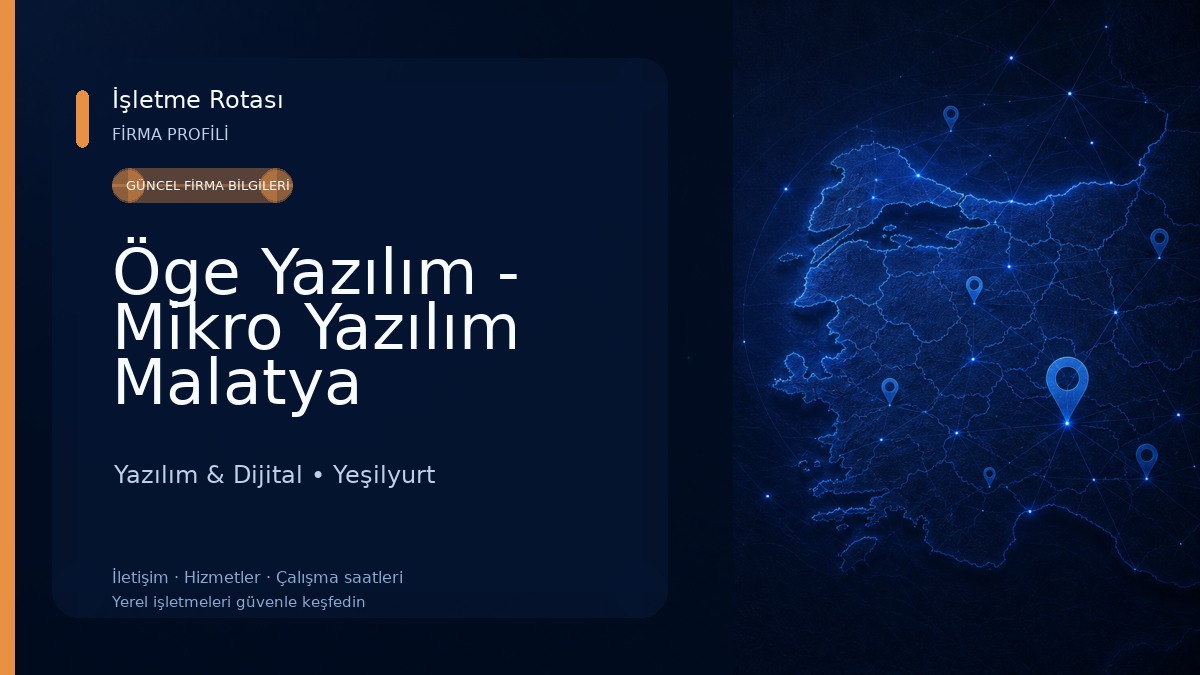 Öge Yazılım - Mikro Yazılım Malatya Yazılım & Dijital