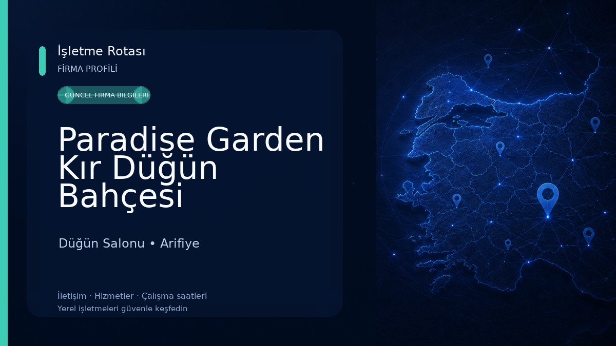 Paradise Garden Kır Düğün Bahçesi Düğün Salonu