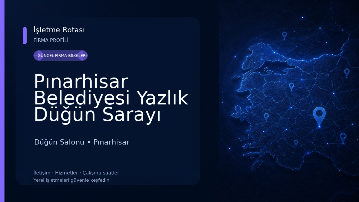 Pınarhisar Belediyesi Yazlık Düğün Sarayı