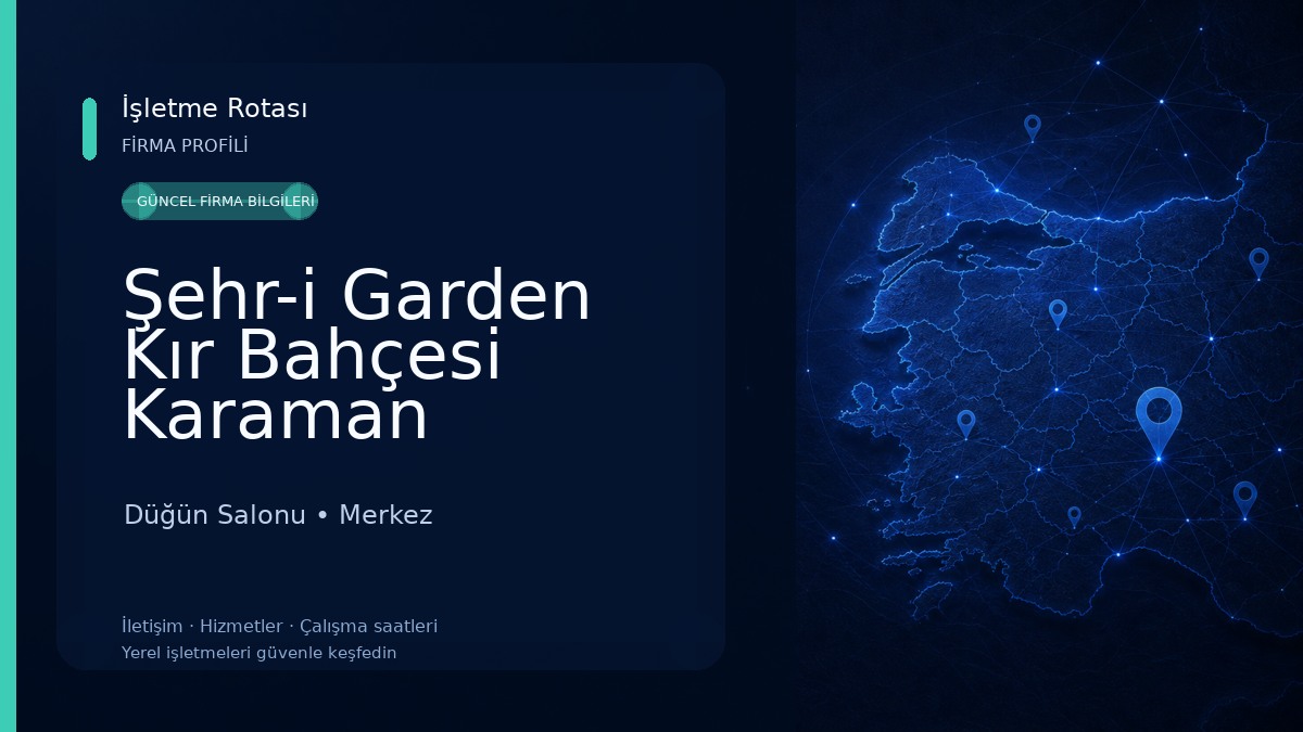 Şehr-i Garden Kır Bahçesi Karaman Düğün Salonu
