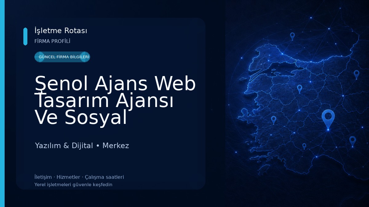 Şenol Ajans Web Tasarım Ajansı Ve Sosyal Medya Yönetimi Yazılım & Dijital