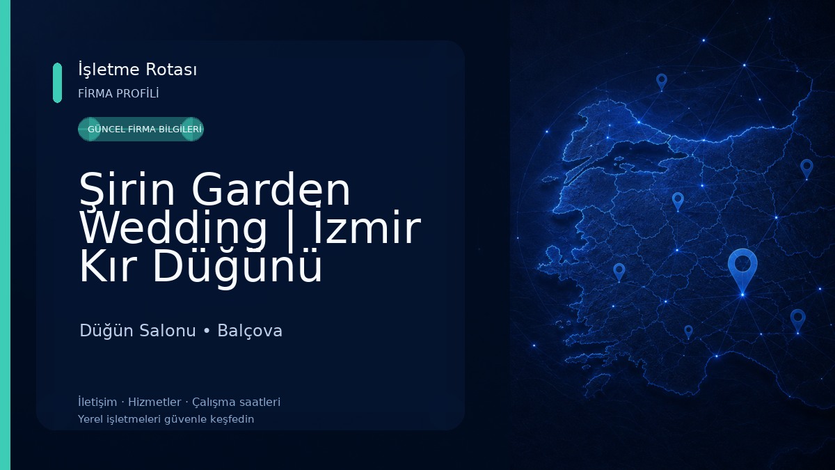 Şirin Garden Wedding | İzmir Kır Düğünü Düğün Salonu