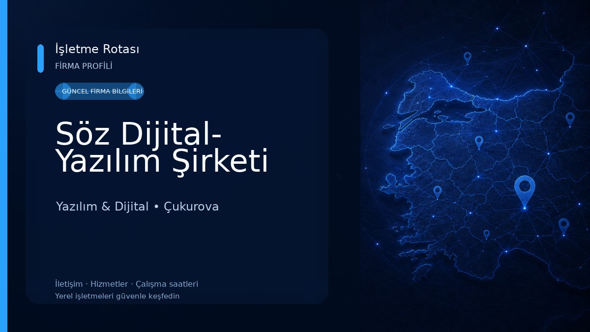 Söz Dijital- Yazılım Şirketi Yazılım & Dijital