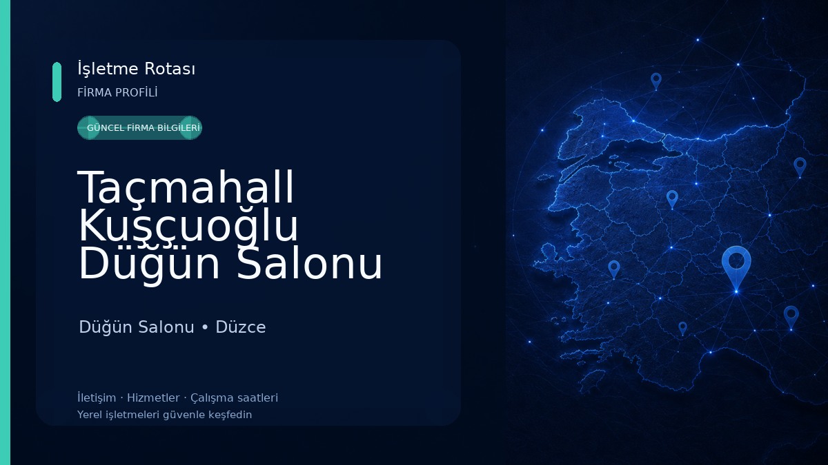 Taçmahall Kuşçuoğlu Düğün Salonu Düğün Salonu
