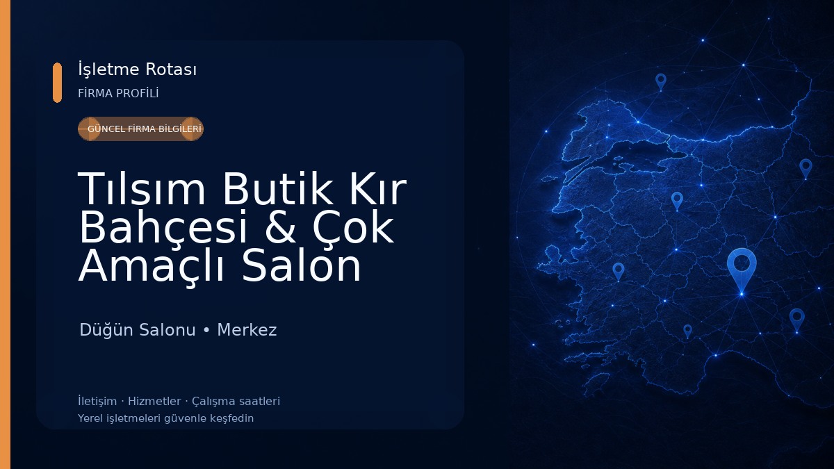 Tılsım Butik Kır Bahçesi & Çok Amaçlı Salon