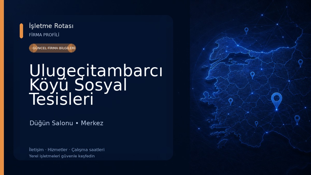 Ulugeçitambarcı Köyü Sosyal Tesisleri Düğün Salonu