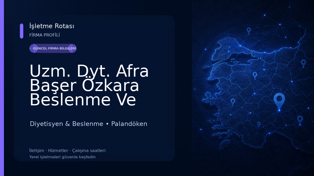 Uzm. Dyt. Afra Başer Özkara Beslenme Ve Danışmanlık Merkezi