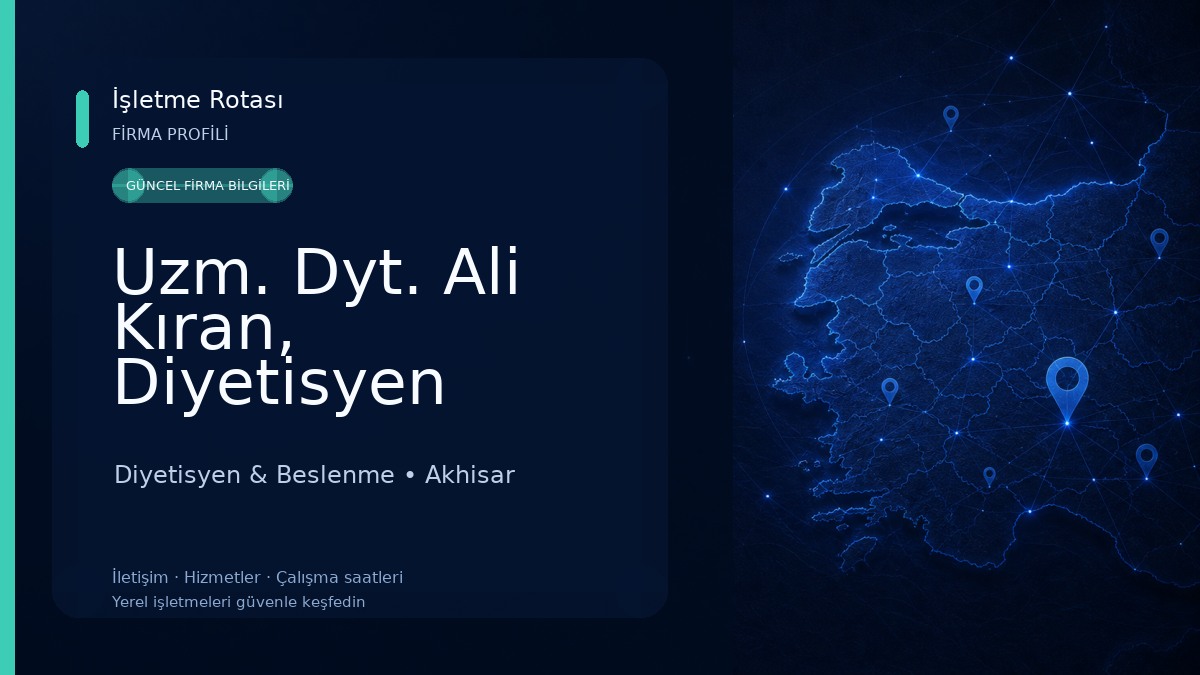 Uzm. Dyt. Ali Kıran, Diyetisyen