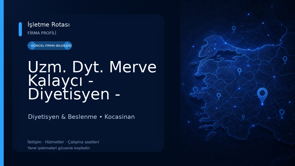 Uzm. Dyt. Merve Kalaycı - Diyetisyen - Kayseri