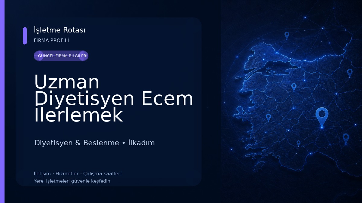 Uzman Diyetisyen Ecem İlerlemek Sağlıklı Beslenme ve Andulasyon Merkezi