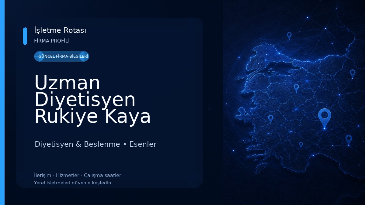 Uzman Diyetisyen Rukiye Kaya Beslenme & Diyet Danışmanlığı Diyetisyen & Beslenme