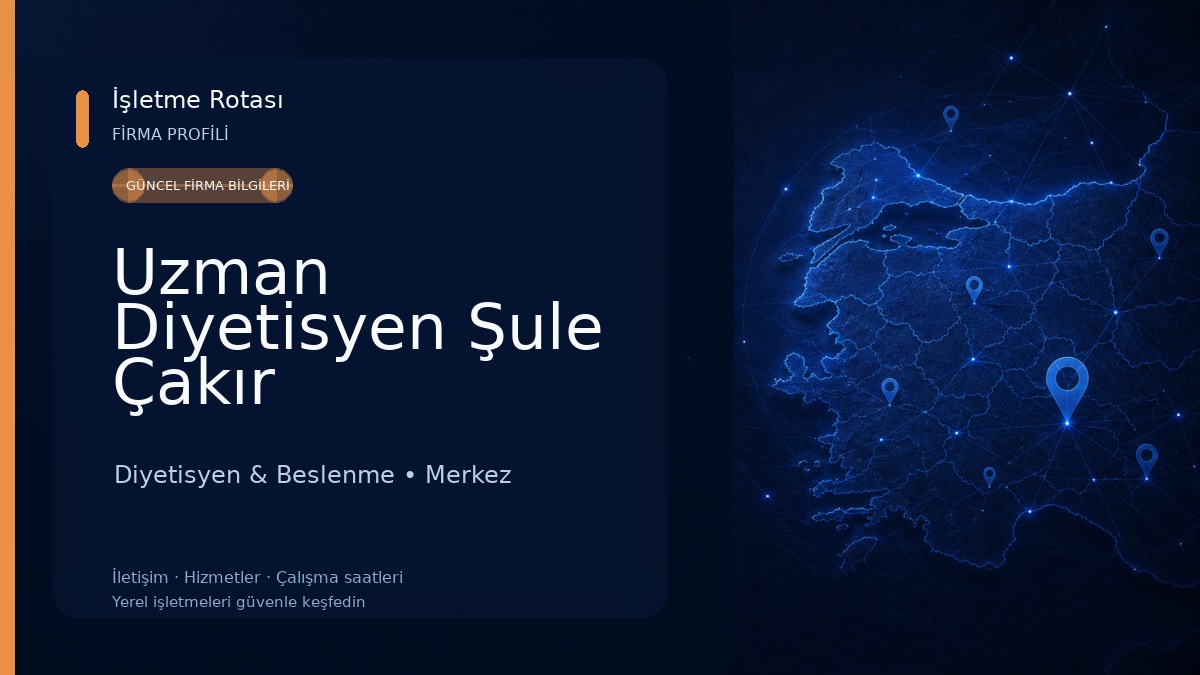 Uzman Diyetisyen Şule Çakır Diyetisyen & Beslenme