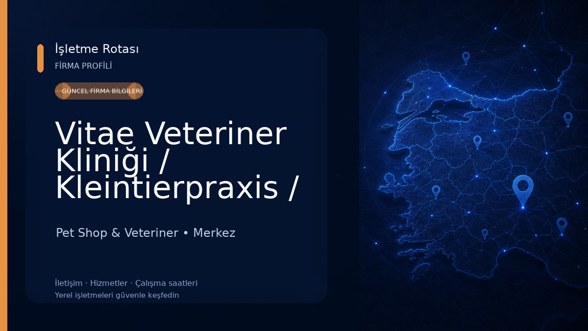 Vitae Veteriner Kliniği / Kleintierpraxis / Pet Clinic Pet Shop & Veteriner