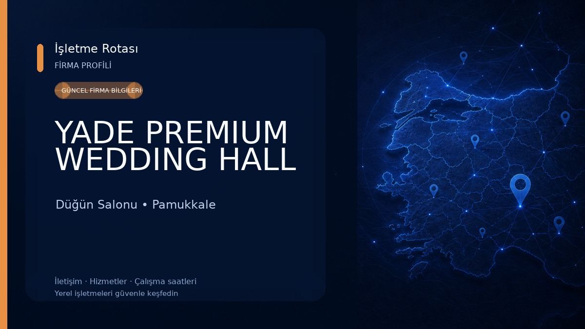 YADE PREMIUM WEDDING HALL Düğün Salonu