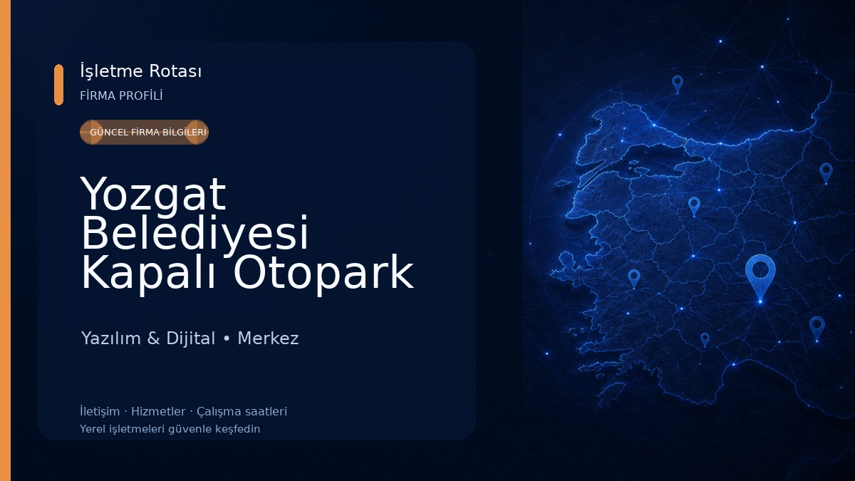 Yozgat Belediyesi Kapalı Otopark Yazılım & Dijital