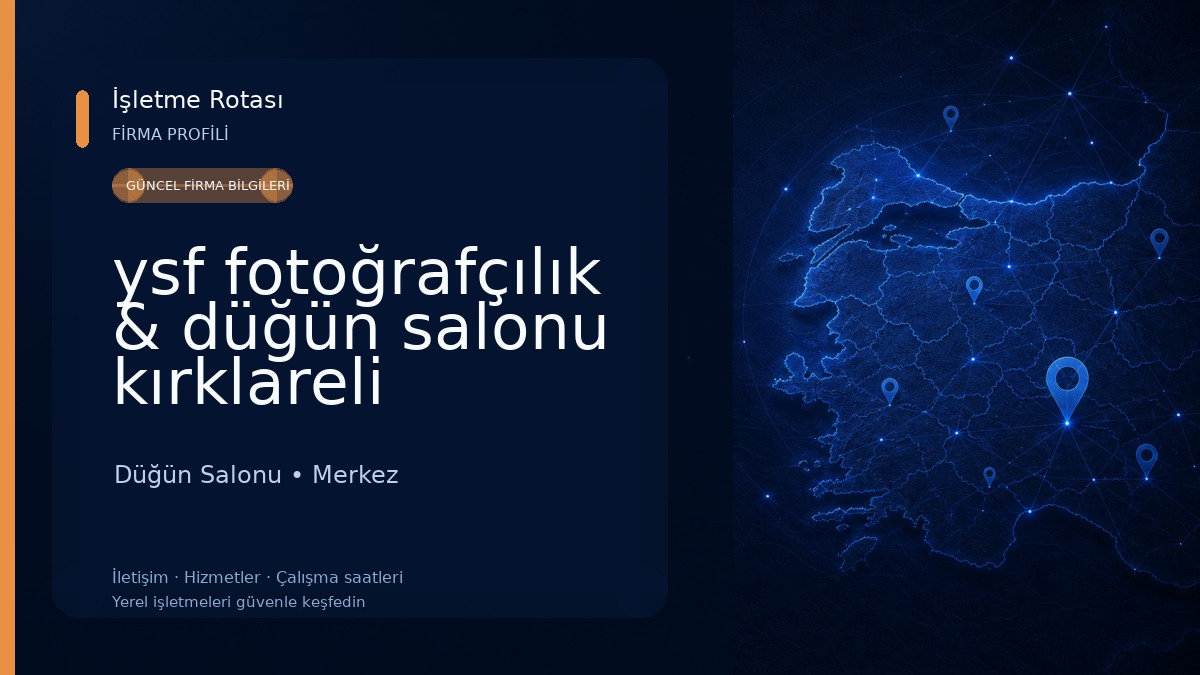 ysf fotoğrafçılık & düğün salonu kırklareli Düğün Salonu