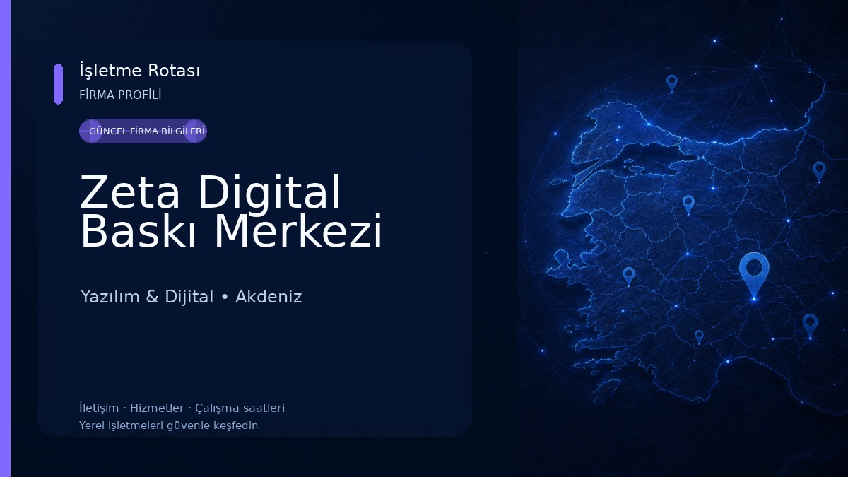 Zeta Digital Baskı Merkezi Yazılım & Dijital