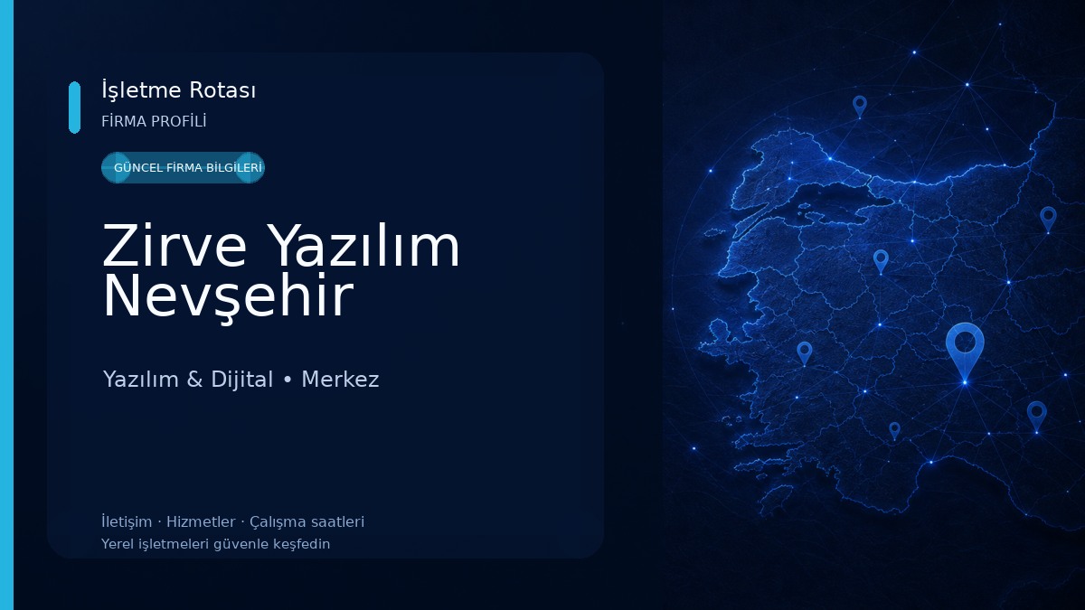 Zirve Yazılım Nevşehir Yazılım & Dijital
